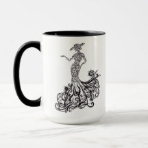 Silhouette de dame de mode élégante en ligne artis