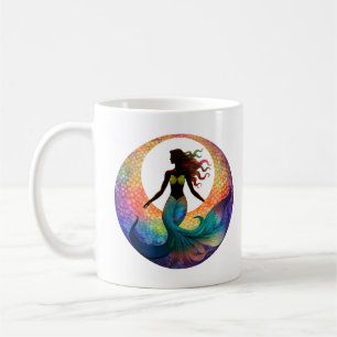Mug Silhouette de Déesse Lunaire Sirène   Littoral Col