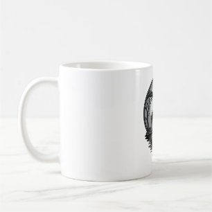 Mug Silhouette de girafe vintage safari vectoriel lune