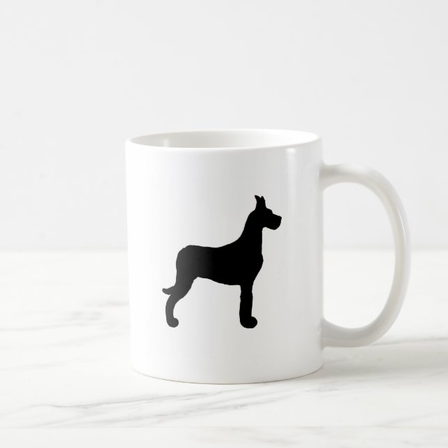 Mug Silhouette de great dane (Droite)