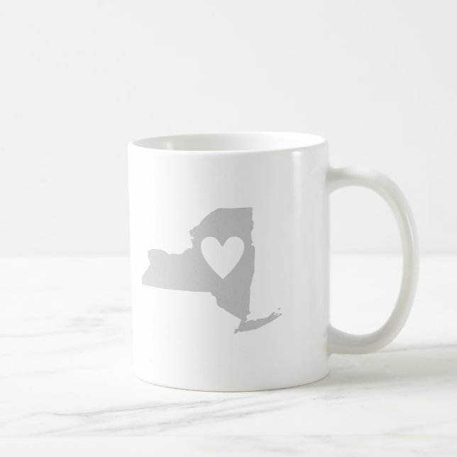Mug Silhouette de Heart New York State (Droite)