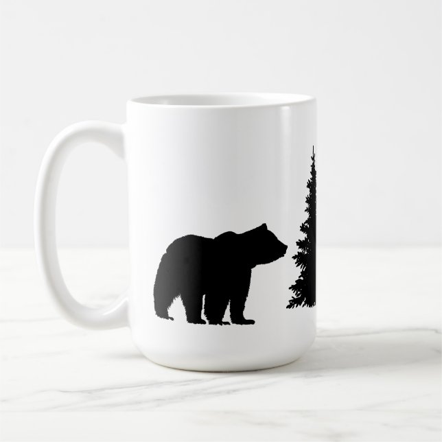 Mug Silhouette de l'ours et de l'arbre (Gauche)