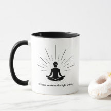 Silhouette de méditation radiante