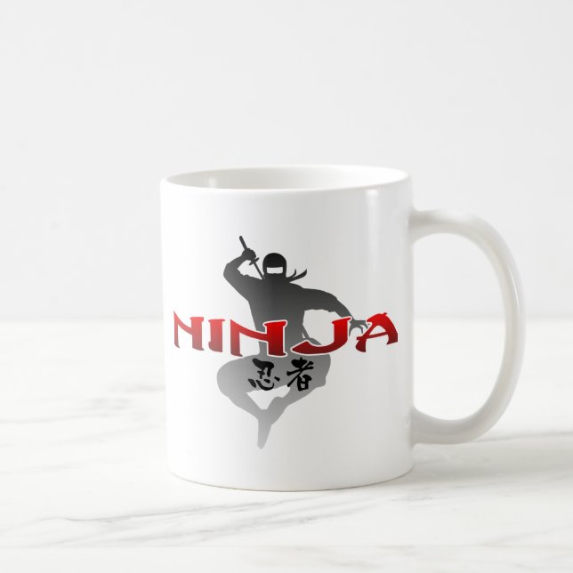 Mug Silhouette de Ninja (Droite)