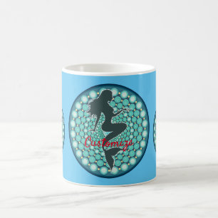 Mug Silhouette de sirène dans les bulles café Thunder_