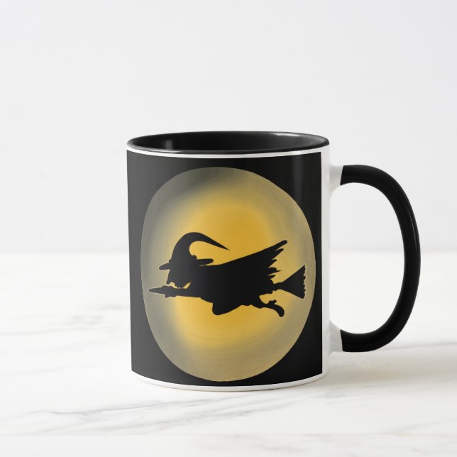 Mug Silhouette de sorcière volante (Droite)