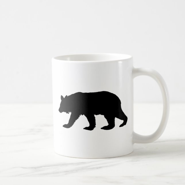 Mug Silhouette d'ours noir (Droite)