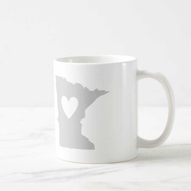 Mug Silhouette du Minnesota avec une bouillie de café (Droite)