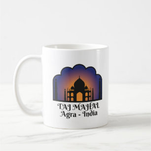 Mug Silhouette du monument indien emblématique Taj Mah