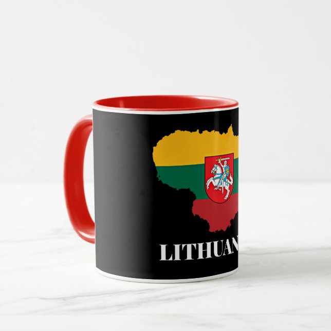 Mug Silhouette et drapeau lituaniens (Devant gauche)