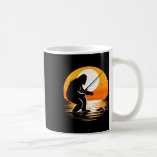 Mug Silhouette Rétro de Bigfoot Sasquatch Cache-Cache