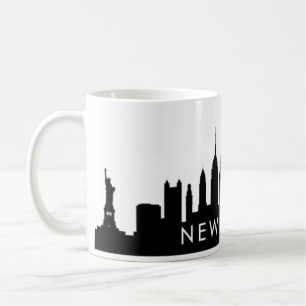 Mug Silhouette Silhouette Black Elegant Script C New Y