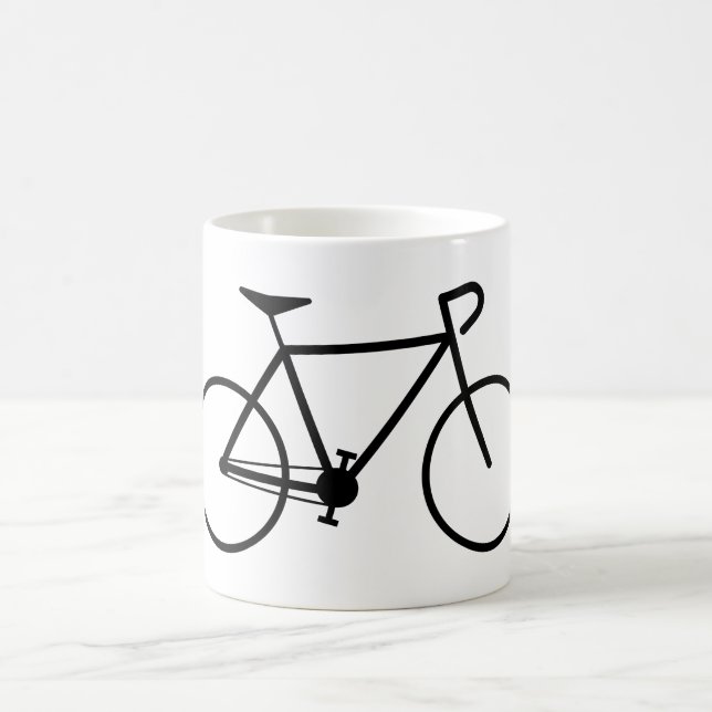 Mug Silhouette simple de bicyclette (Centre)
