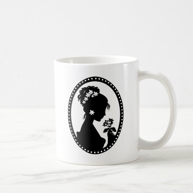Mug Silhouette victorienne de camée (Droite)