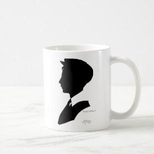 Mug Silhouette vintage noire et blanche d'Edwardian