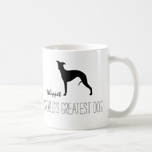 Mug Silhouette Whippet La plus grande coutume de chi