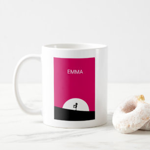 Mug Silhouette Zombie avec Pleine lune personnalisée