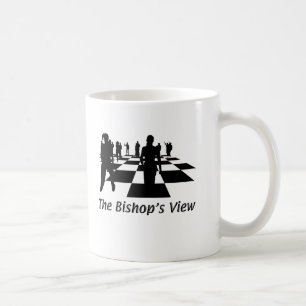 Mug Silhouettes - échecs - vue d'évêques