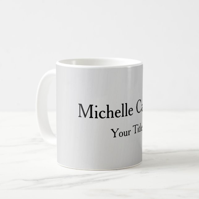 Mug Silver Grey Professionnel Unique Classique Simple (Devant gauche)