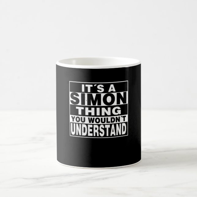 Mug SIMON Nom de famille Cadeau personnalisé (Centre)