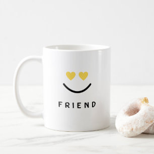 Mug Simple Black Jaune Sourire "ami"