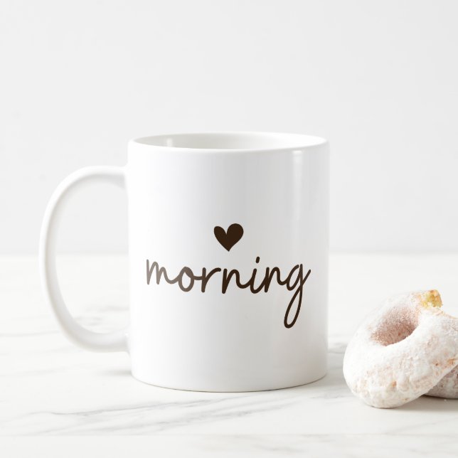 Mug Simple Brown "Morning" (Avec donut)