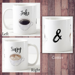 Mug Simple Calligraphie Couple Louveur de café