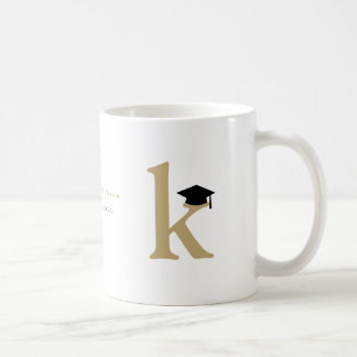 Mug Simple Classic Grad Monogram Modern Graduation Cap