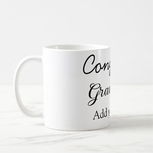 Mug Simple congratulation graduation add your (Gauche)