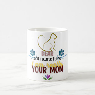 Mug Simple Cute Chat Maman Mère cadeau de jour