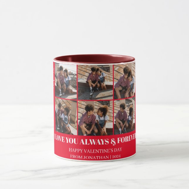 Mug Simple Elegant Love valentine's day couple photo (Centre)