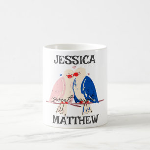 Mug simple et élégante valentine, sucrée pour couple