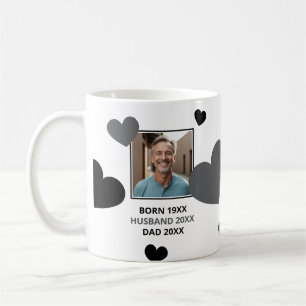 Mug Simple Grey & Black Hearts Mari Keepsaké Photo