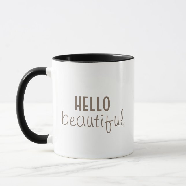 Mug Simple Hello belle typographie (Gauche)