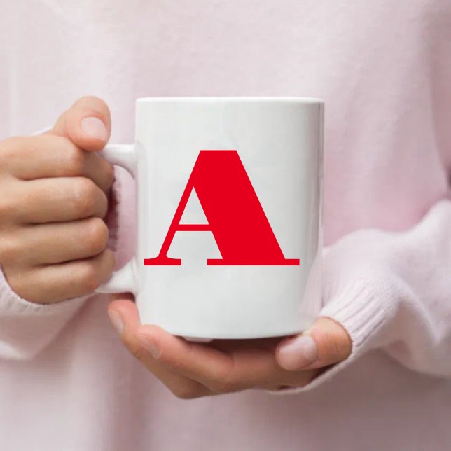 Mug Simple Initial letter |Monogram Cool (Créateur téléchargé)
