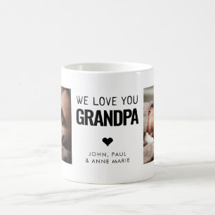 Mug Simple Love You Grand-Père Coeur 2 Fête des pères 