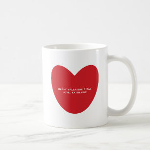 Mug Simple mignon coeur rouge personnalisé Saint Valen