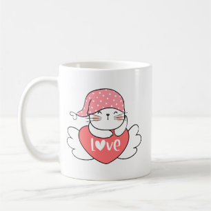 Mug Simple mignonne doux charmant sourire blanc Coeur 