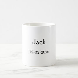 Mug SIMPLE MINIMAL ajouter votre nom toiletteur person