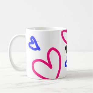 Mug SIMPLE MINIMAL.CUTIE AJOUTER NOM BÉBÉ cœur ajouter