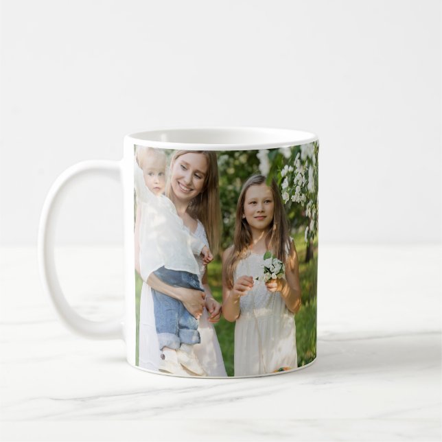 Mug simple minimum ajouter notre photo collage nom     (Gauche)