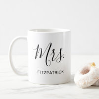 Simple Mme Nom de famille Nouveau mariée Mariage