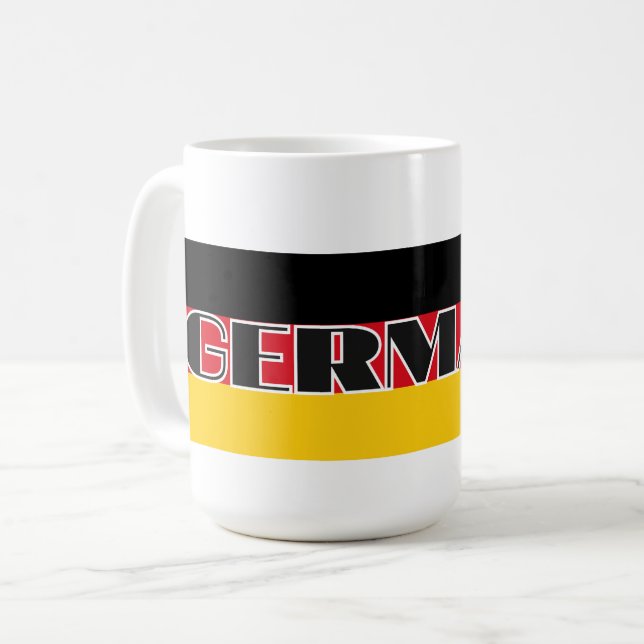 Mug Simple Modern Allemagne drapeau allemand Souvenir (Devant gauche)