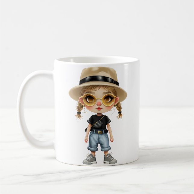 Mug Simple Moderne : Stylish Girl (Gauche)