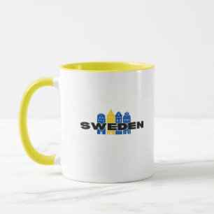 Mug Simple Moderne Suède Pays Suédois Drapeau Souvenir