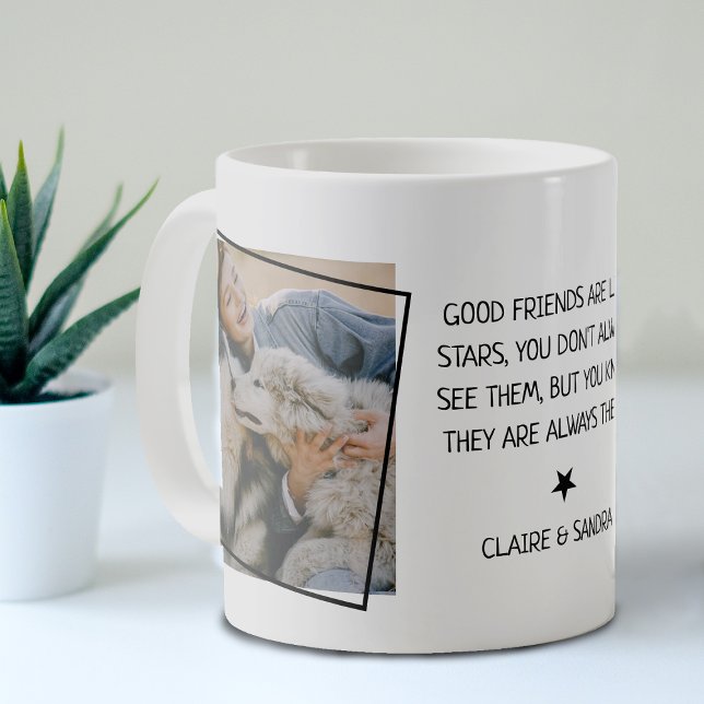 Mug Simple mugue de café avec 2 photos et citation pou (Créateur téléchargé)