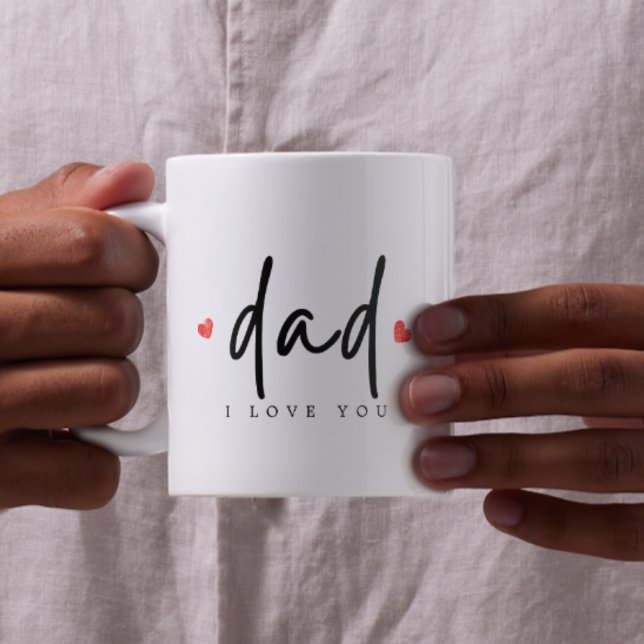 Mug Simple papa Je t'aime Fête des pères Anniversaire (Créateur téléchargé)