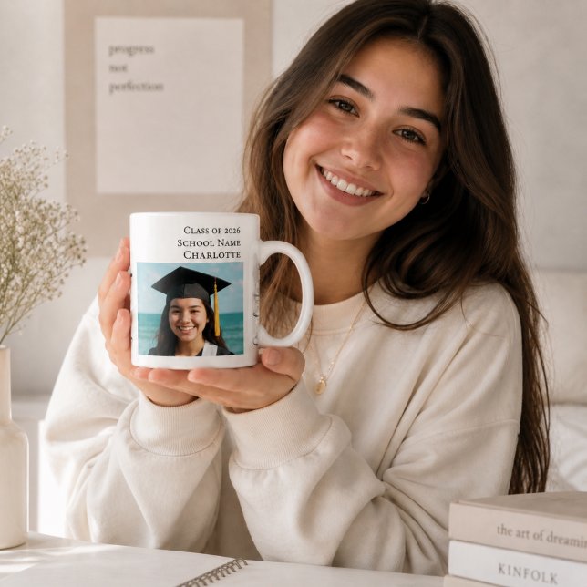 Mug Simple photo moderne de diplômé (Créateur téléchargé)