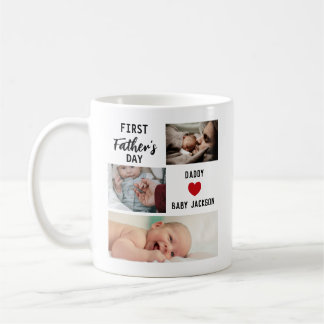 Mug Simple première Fête des pères personnalisée 3 pho