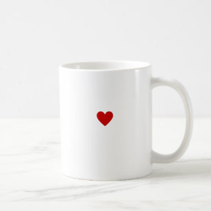 Mug Simple Red Heart Love Classique Moderne Minimal Ch